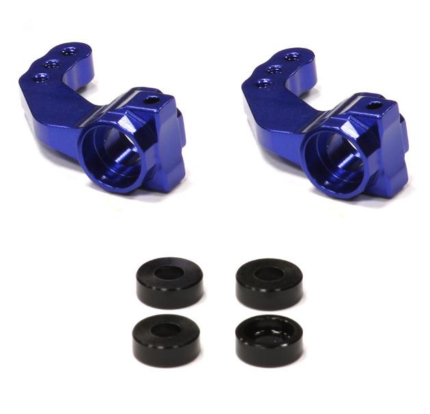 T8057BLUE Front Steering Blocks for Traxxas 1/10 Electric Rustler 2WD XL5 & Slash 2WD 3736 - Image 1