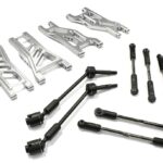 Billet Complete Extended EXT Suspension Set+Drive Shafts for 1/10 Slash 2WD