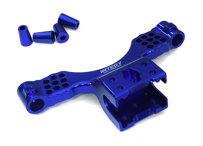 T8355BLUE Billet Machined Alloy Rear Shock Tower for Associated Mini MGT 3.0 Monster Truck - Image 1