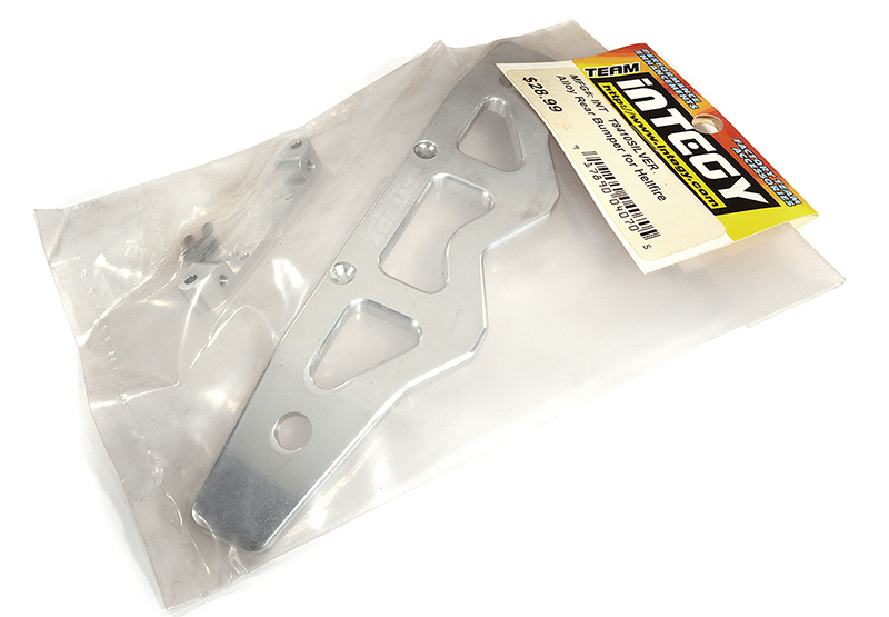 T8410SILVER Billet Machined Alloy Rear Bumper for HPI 1/8 Hellfire Truck - Image 1