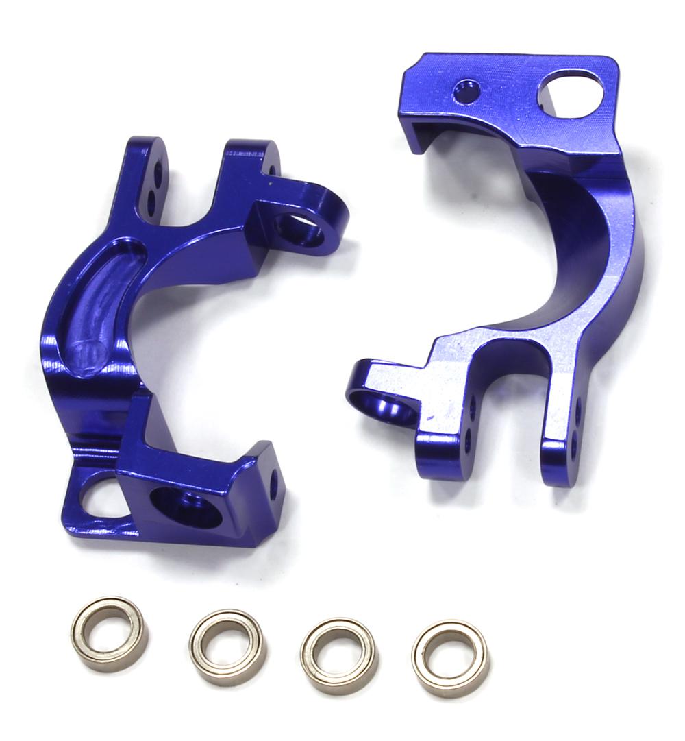T8551BLUE Billet Machined Caster Blocks for Traxxas 1/10 Slash 4X4 & Rustler 4X4 6832 - Image 1
