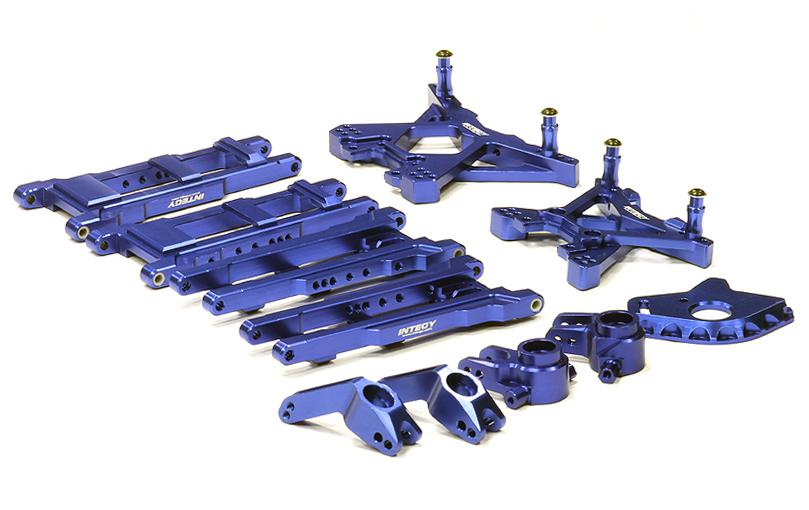 T8580BLUE Billet Machined Suspension Set for 1/10 Stampede 4X4 & Slash 4X4 (non-LCG) - Image 1