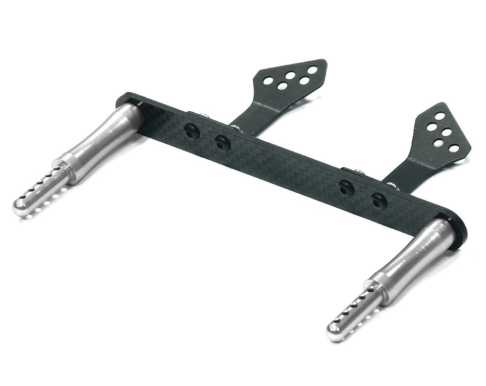 T8642SILVER Machined Composite & Alloy T3 Front Body Mount Set for 1/10 Stampede 2WD 3614 - Image 1