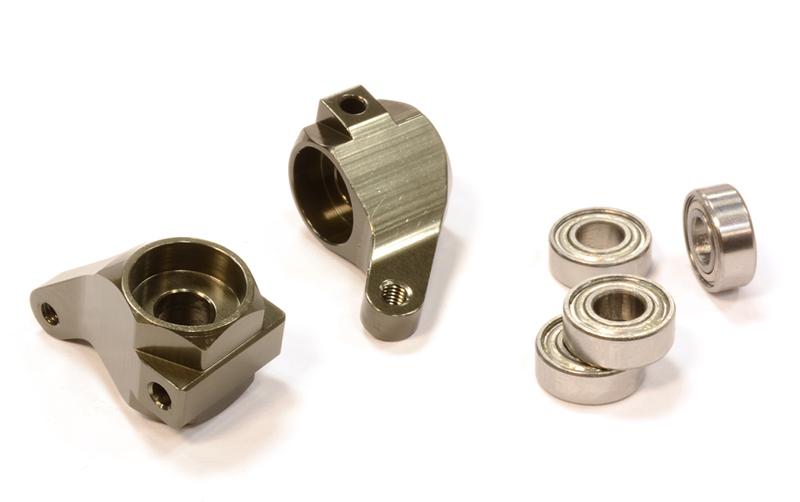 T8650GREY Machined T3 Steering Knuckle (2) for Rustler 2WD/Stampede 2WD/Slash 2WD 3736 - Image 1
