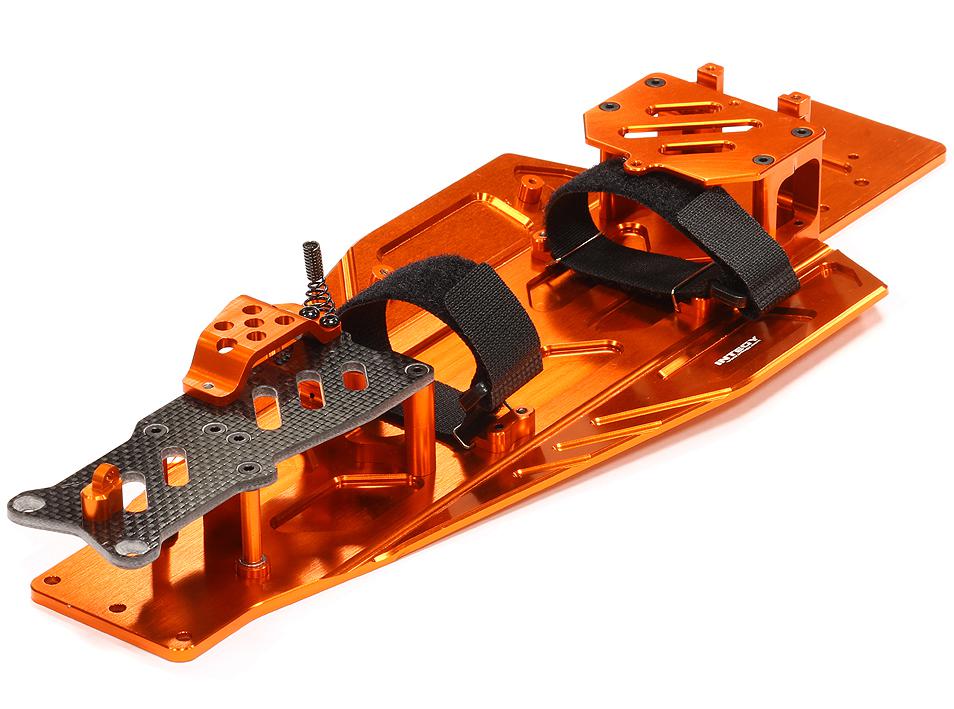 T8655ORANGE Performance Conversion Chassis Kit for Traxxas 1/10 Rustler 2WD & Bandit VXL - Image 1