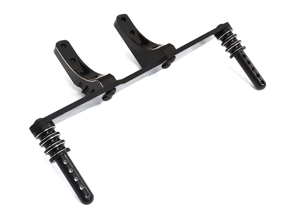 T8671BLACK Black Machined Rear Body Mount Upgrade Set for Traxxas 1/10 Slash 2WD 1914R - Image 1