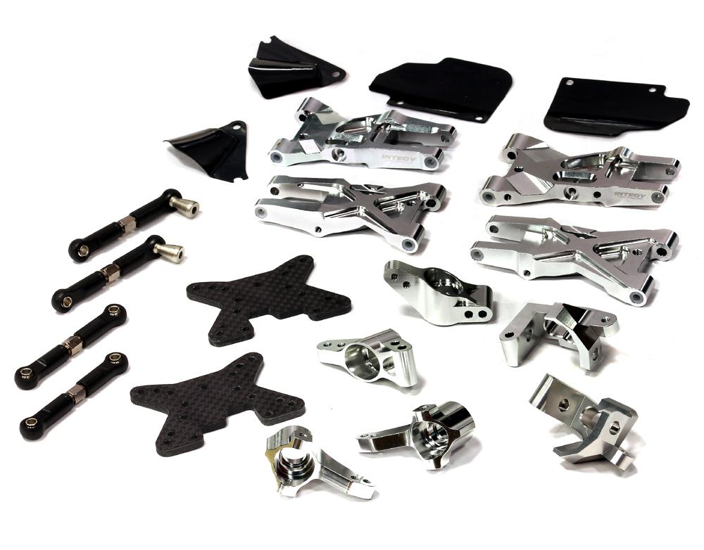 T8683SILVER Billet Machined Suspension Kit for HPI Ken Block WR8 3.0 - Image 1