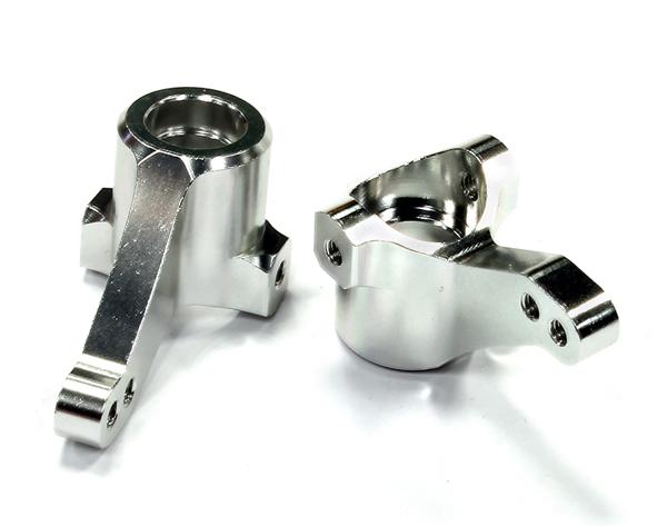T8686SILVER Silver Billet Machined Steering Knuckles for HPI Ken Block WR8 3.0 - Image 1