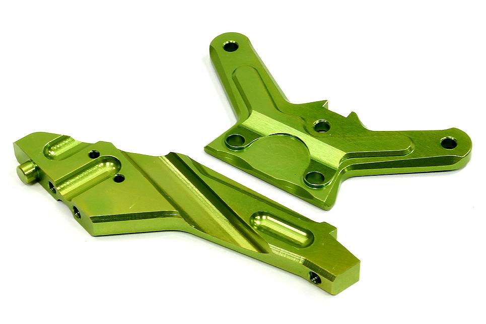T8691GREEN Billet Machined Front Anti-Bending Plate for HPI 1/10 Bullet MT & Bullet ST - Image 1