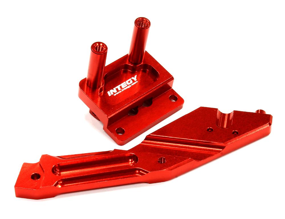 T8692RED Billet Machined Rear Anti-Bending Plate for HPI 1/10 Bullet MT & Bullet ST - Image 1