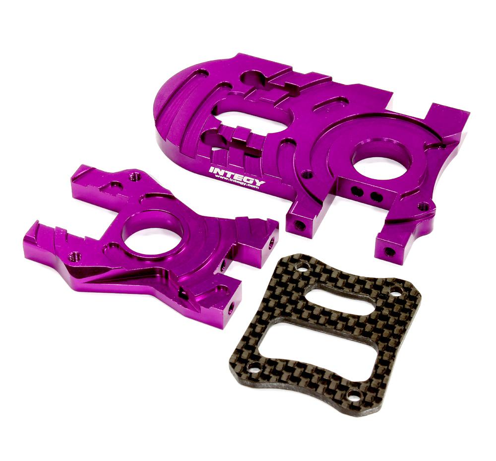 T8693PURPLE Billet Machined Motor Mount for HPI 1/10 Bullet MT & Bullet ST - Image 1