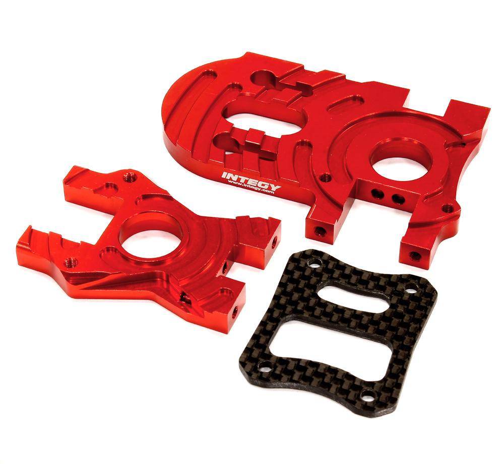 T8693RED Billet Machined Motor Mount for HPI 1/10 Bullet MT & Bullet ST - Image 1