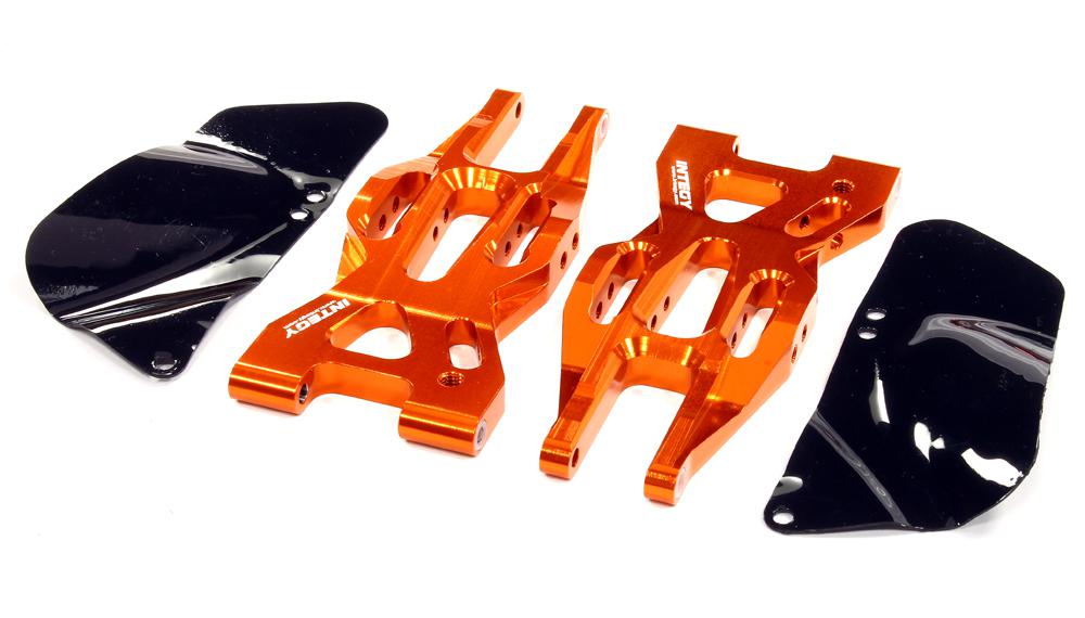 T8696ORANGE Billet Machined Front Lower Suspension Arm for HPI 1/10 Bullet MT & Bullet ST - Image 1