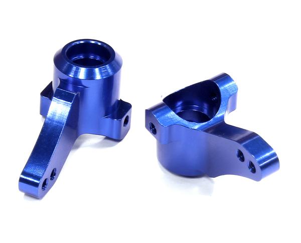 T8698BLUE Billet Machined Steering Knuckles (2) for HPI 1/10 Bullet MT & Bullet ST - Image 1