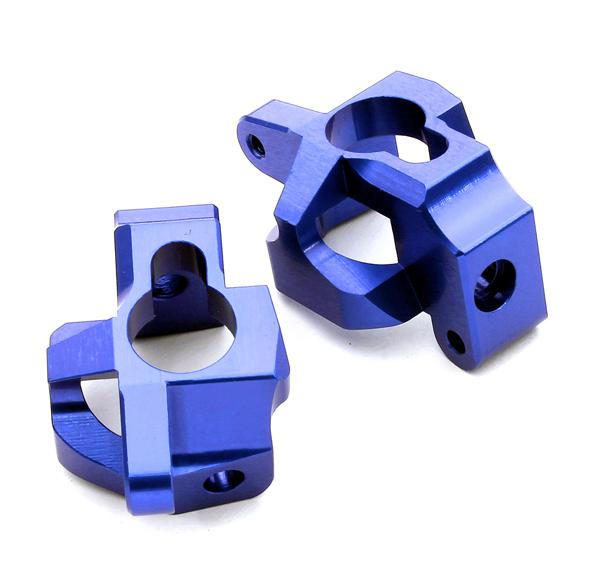 T8700BLUE Billet Machined Caster Blocks (2) for HPI 1/10 Bullet MT & Bullet ST - Image 1