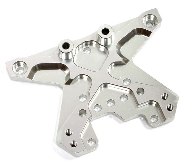T8701SILVER Silver Billet Machined Shock Tower for HPI 1/10 Scale Bullet MT & Bullet ST - Image 1