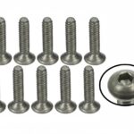 3Racing #4-40 x 1/2 Titanium Flat Head Hex Socket - Machine (10 Pcs)