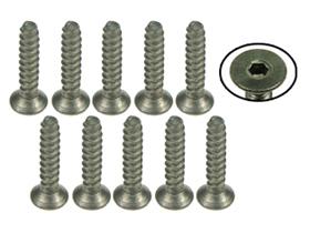 TS-FSM210S 3Racing M2 x 10 Titanium Flat Head Hex Socket - Self Tapping (10 Pcs) - Image 1