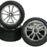 3Racing 5 Spoke Tire and Rim Set for Lazer ZX-05 (4pcs)- Silver